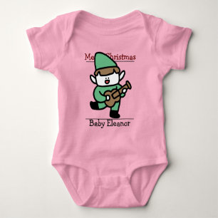 Santa, Baby, erste Weihnachten Baby Strampler