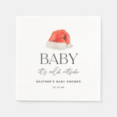 Santa Baby Es ist kalte Outside Holiday Baby Dusch Serviette (Vorderseite)