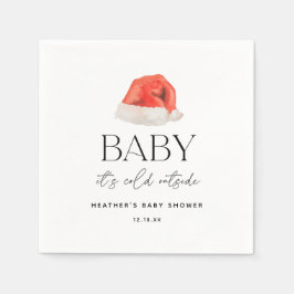 Santa Baby Es ist kalte Outside Holiday Baby Dusch Serviette