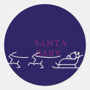 Santa Baby: Festlicher und Koketter Feiertagskuer" Runder Aufkleber