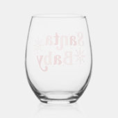 Santa Baby - Freizeitgestaltung Weinglas Ohne Stiel (Rückseite)