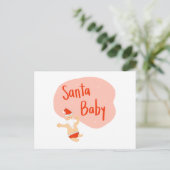 Santa Baby Funny Christmas Postkarte (Stehend Vorderseite)