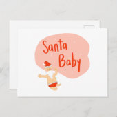 Santa Baby Funny Christmas Postkarte (Vorne/Hinten)