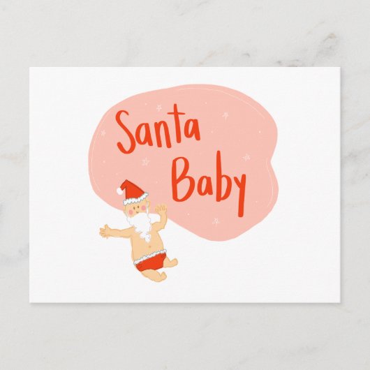 Santa Baby Funny Christmas Postkarte (Vorderseite)