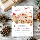Santa Baby Gingerbread Boy Christmas Baby Shower Einladung