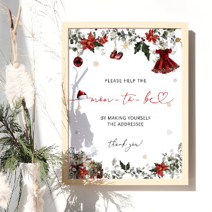 Santa Baby Girl Babydusche Anrede eines Umschlags Poster