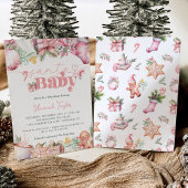 Santa Baby Girl Christmas Baby Shower Einladung