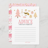 Santa Baby Girl Duschberatung für neue Eltern Mitteilungskarte (Vorne/Hinten)