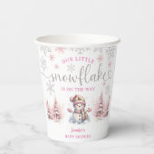 Santa Baby Girl Weihnachtsdusche Papiertasse Pappbecher (Rückseite)