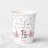 Santa Baby Girl Weihnachtsdusche Papiertasse Pappbecher (Vorderseite)