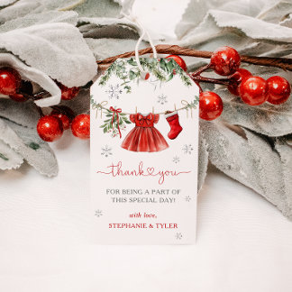 Santa Baby Girl Winter Weihnachtsdusche Gefallen Geschenkanhänger