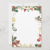 Santa Baby Hangkleidung Gender-Offenlegung Einladung (Rückseite)