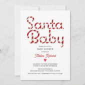 Santa Baby Holiday Baby Dusche Einladung (Vorderseite)
