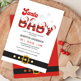 Santa Baby Holiday Baby Dusche Einladung