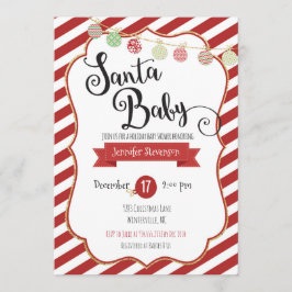 Santa Baby Holiday Baby Dusche Einladung