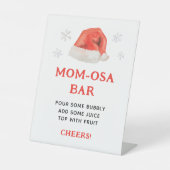 Santa Baby Holiday Baby Dusche Mama-Osa Bar Sockelschild (Vorderseite)