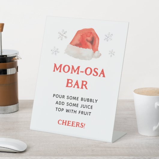 Santa Baby Holiday Baby Dusche Mama-Osa Bar Sockelschild (In SItu)