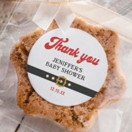 Santa Baby Holiday Baby Dusche Vielen Dank Runder Aufkleber