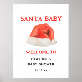 Santa Baby Holiday Baby Dusche Willkommenspender Poster