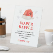 Santa Baby Holiday Baby Dusche Winzer Raffle Sockelschild (In SItu)