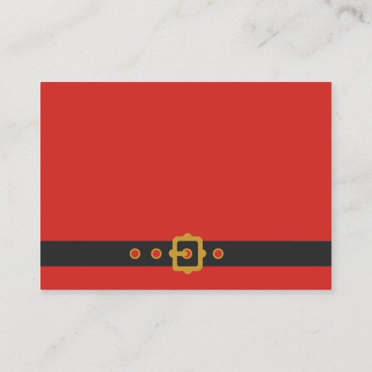 Santa Baby Holiday Babydusche Begleitkarte (Rückseite)