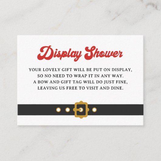 Santa Baby Holiday Babydusche Begleitkarte (Vorderseite)