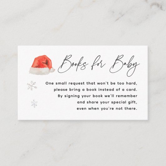 Santa Baby Holiday Babydusche Buchungsanfrage Begleitkarte (Vorderseite)