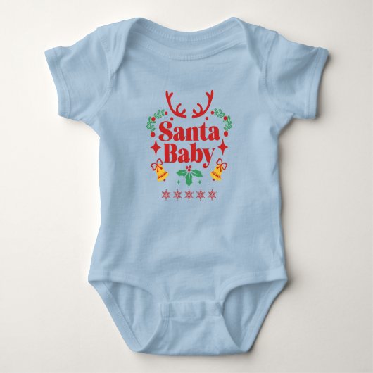 Santa Baby Holiday Fun - Junge Baby Strampler (Vorderseite)