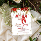 Santa Baby Holiday Winter Baby Cloth baby shower Einladung