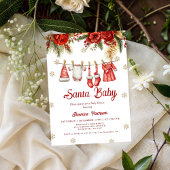 Santa Baby Holiday Winter Baby Cloth baby shower Einladung