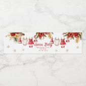 Santa Baby Holiday Winter Christmas Baby Shower Wasserflaschenetikett (Einzelnes Label)