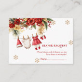 Santa Baby Holiday Winter diaper raffle request Begleitkarte (Vorderseite)
