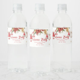 Santa Baby Holiday Winter Weihnachten Baby Shower Wasserflaschenetikett