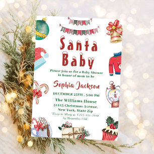 Santa Baby Holiday Winter Weihnachtsdusche Einladung