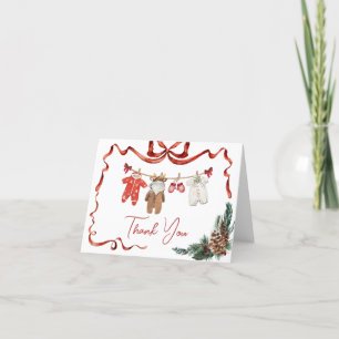 Santa Baby Kleidung Weihnachtsdusche Dankeskarte