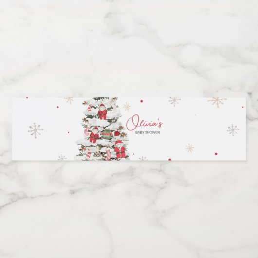 Santa Baby Kleidung Weihnachtsdusche Wasserflaschenetikett (Einzelnes Label)