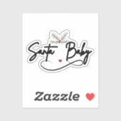 Santa Baby - Kokette Weihnachtsschrift Aufkleber (Blatt)