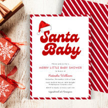 Santa Baby Merry Little Christmas Baby Dusche