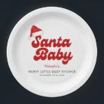 Santa Baby Merry Little Christmas Baby Dusche Pappteller<br><div class="desc">Das Design umfasst eine Babydusche mit dem Motto "Santa Baby" und einer niedlichen Weihnachtsmannmütze,  die sich perfekt für eine Babydusche eignet. Wenn Sie Hilfe bei der Anpassung des Produkts benötigen oder passende Produkte benötigen,  kontaktieren Sie mich bitte über Zazzle.</div>