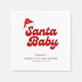 Santa Baby Merry Little Christmas Baby Dusche Serviette