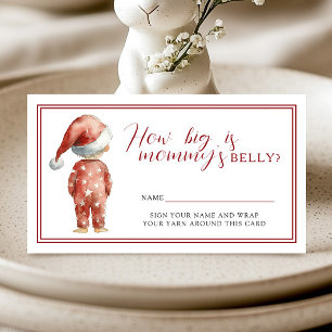 Santa Baby Mummy-Bauch-Weihnachtsdusche-Spiel Begleitkarte
