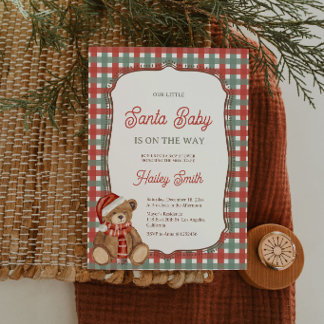 Santa-Baby-Party-Einladung Weihnachts-Baby-Thema  Einladung