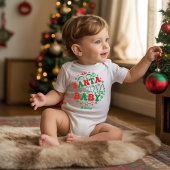 Santa Baby Personalisiert Retro Baby Strampler