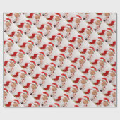 Santa Baby Pesonalize It Your Foto Geschenkpapier (Flach)