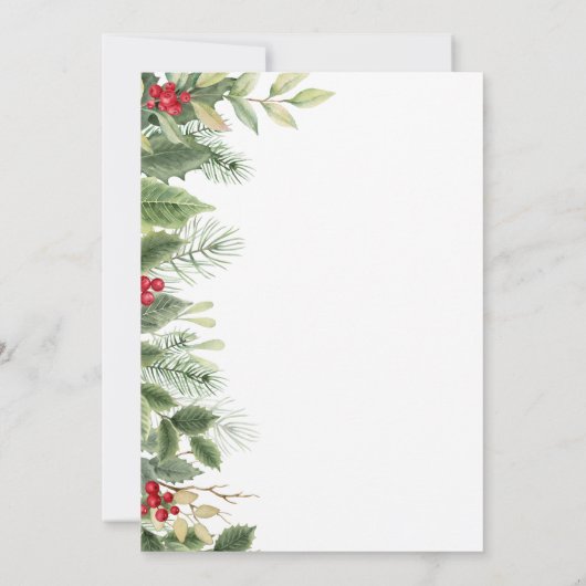 Santa Baby Pine Berry Weihnachtsdusche Einladung (Rückseite)