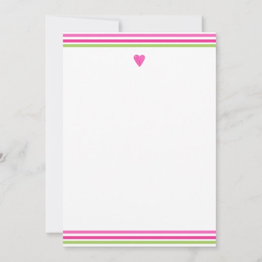 Santa Baby Pink Green Baby Dusche Vielen Dank Einladung (Rückseite)