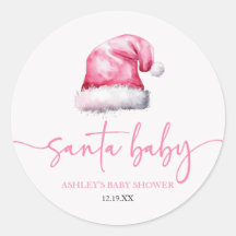 Santa Baby Pink Hat Weihnachtsferien Kinderdusche