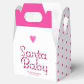 Santa Baby Pink Weihnachtsdusche Gefallen Box Geschenkschachtel (Geöffnet)