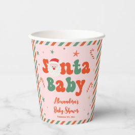 Santa Baby Pink Weihnachtsdusche Pappbecher