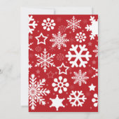 Santa Baby Pink Weihnachtsmädchen Babydusche Einladung (Rückseite)